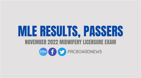 MLE RESULT: November 2022 Midwife board exam .